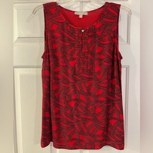 Banana Republic sleeveless Red and Navy top. Size Medium. Excellent Condition
